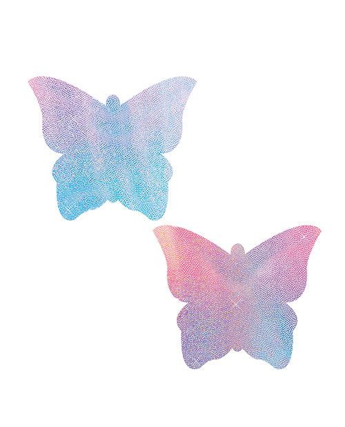 Neva Nude Queen Status Plus Size Butterfly Nipple Cover Pasties - Pink/Blue O/S by Neva Nude
