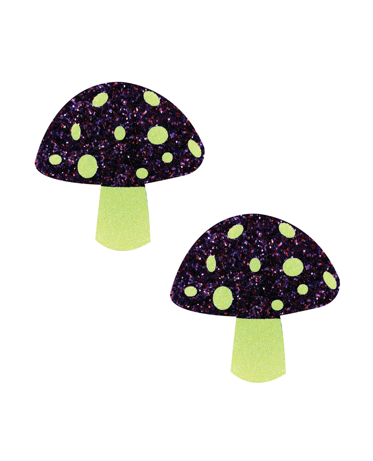 Neva Nude Purple Glitter Blacklight Shroom Pasties - Multicolor O/S by Neva Nude