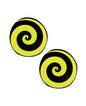 Neva Nude Starburst Blacklight Black Glitter Spiral Pasties - Neon Yellow O/S by Neva Nude