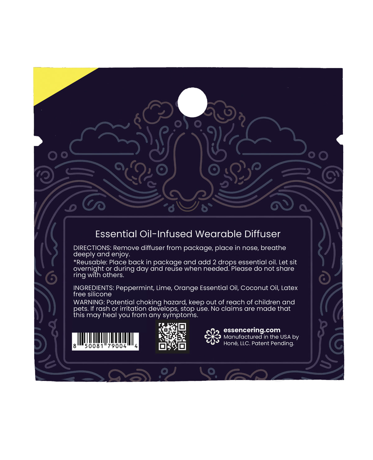 Rave Ring Chill Single Sachet - Peppermint Scent - Yellow by Rave Ring