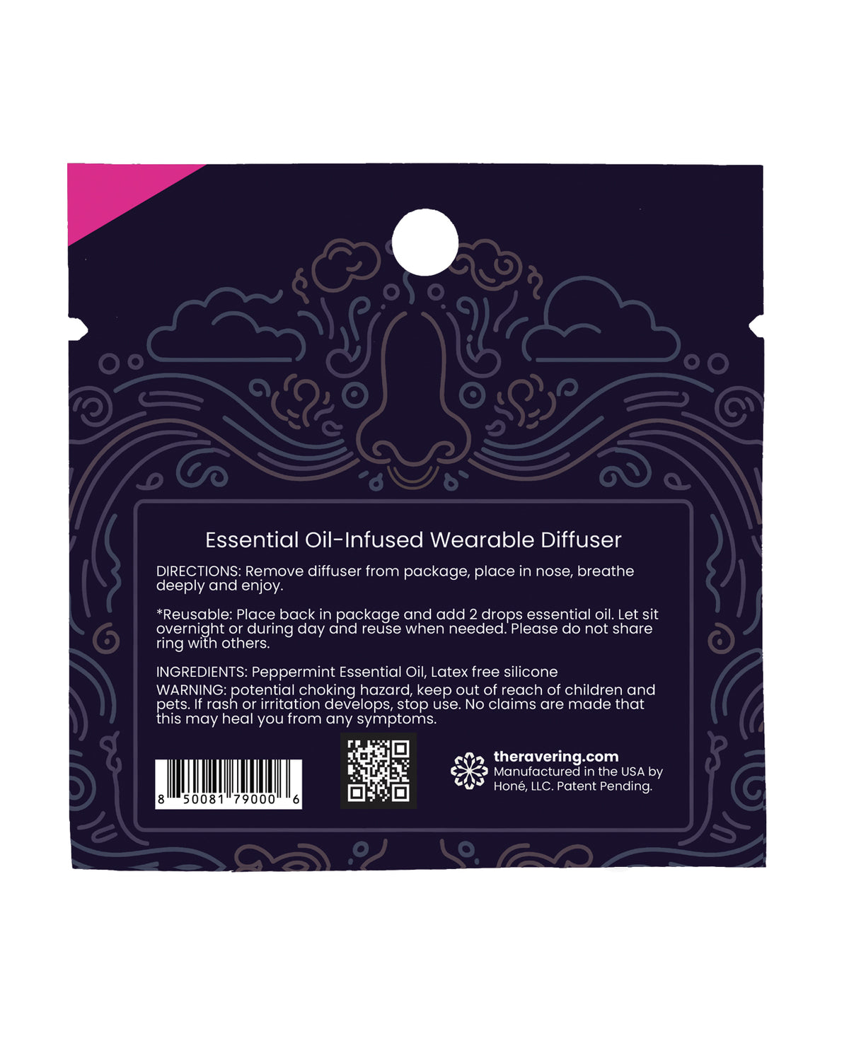 Rave Ring Chill Single Sachet - Peppermint Scent - Pink by Rave Ring