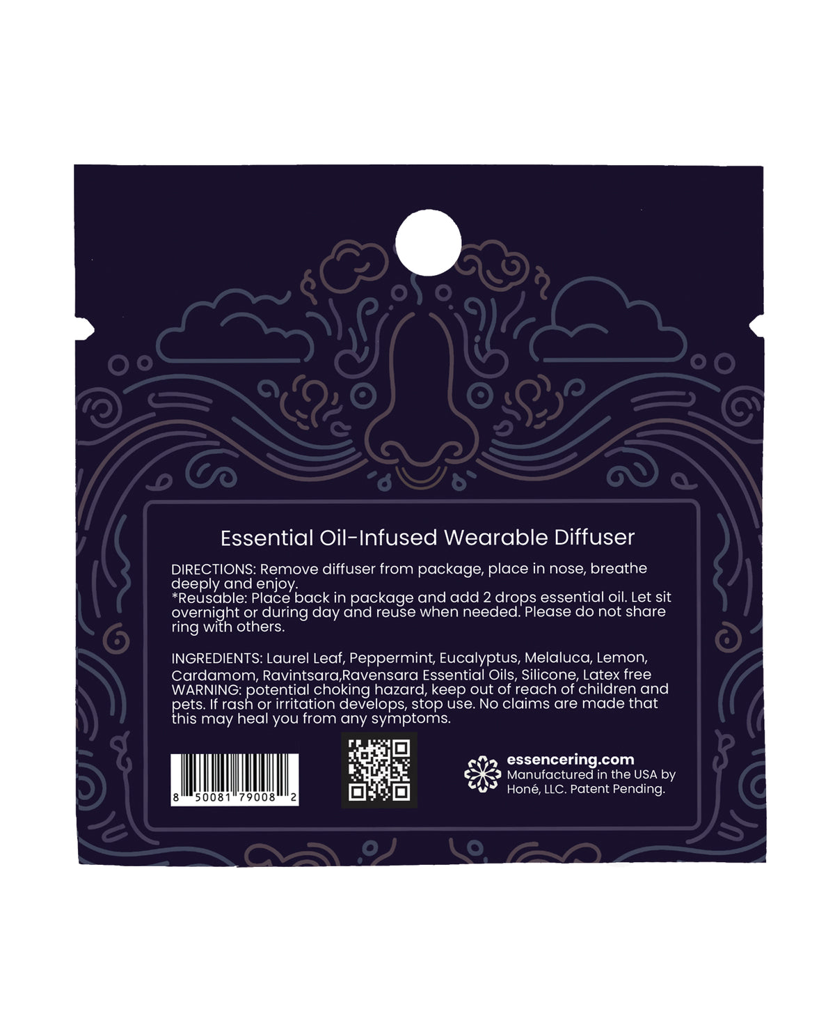 Rave Ring Xhale Single Sachet - Breath Easy Scent - Clear by Rave Ring