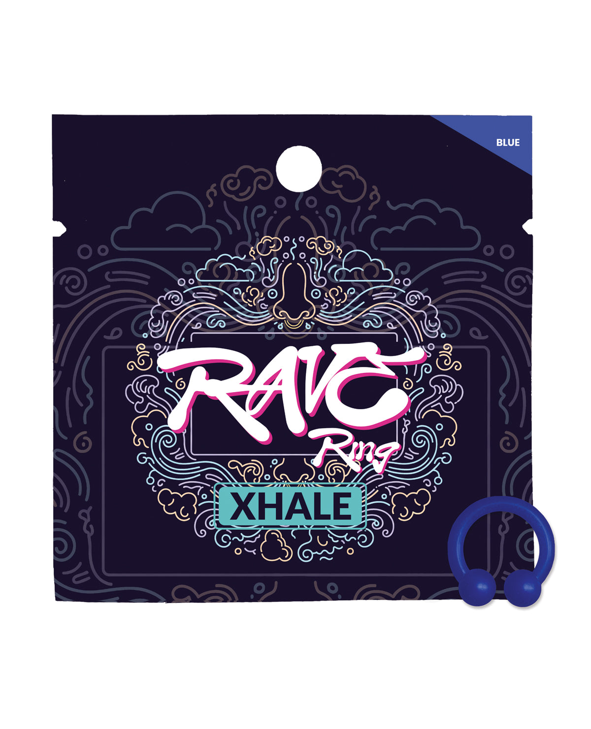 Rave Ring Xhale Single Sachet - Breath Easy Scent - Blue by Rave Ring