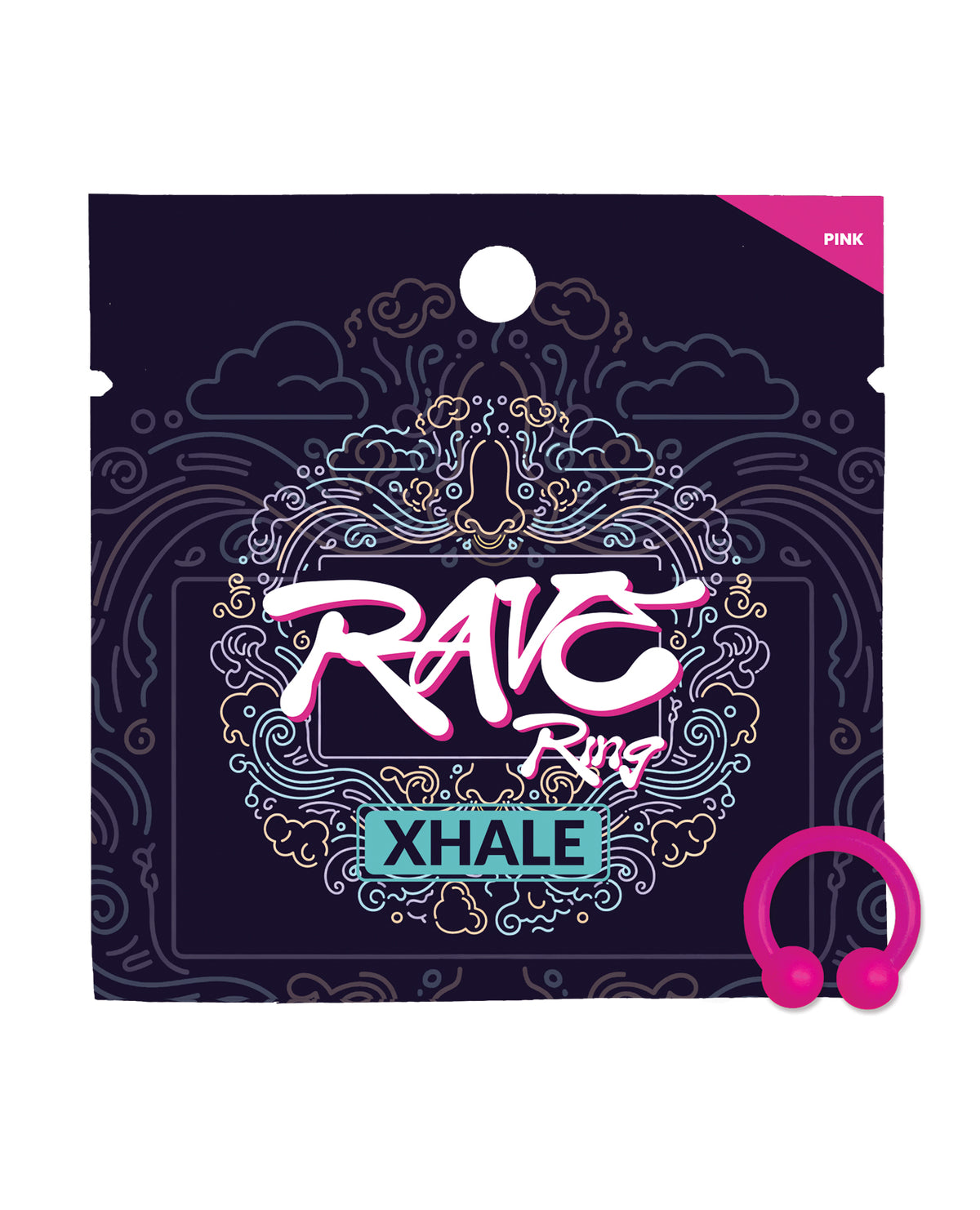 Rave Ring Xhale Single Sachet - Breath Easy Scent - Pink by Rave Ring