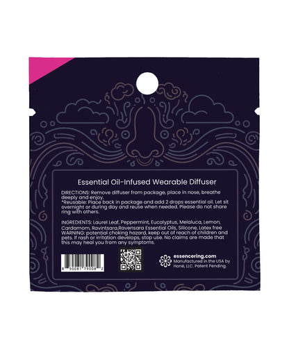 Rave Ring Xhale Single Sachet - Breath Easy Scent - Pink by Rave Ring