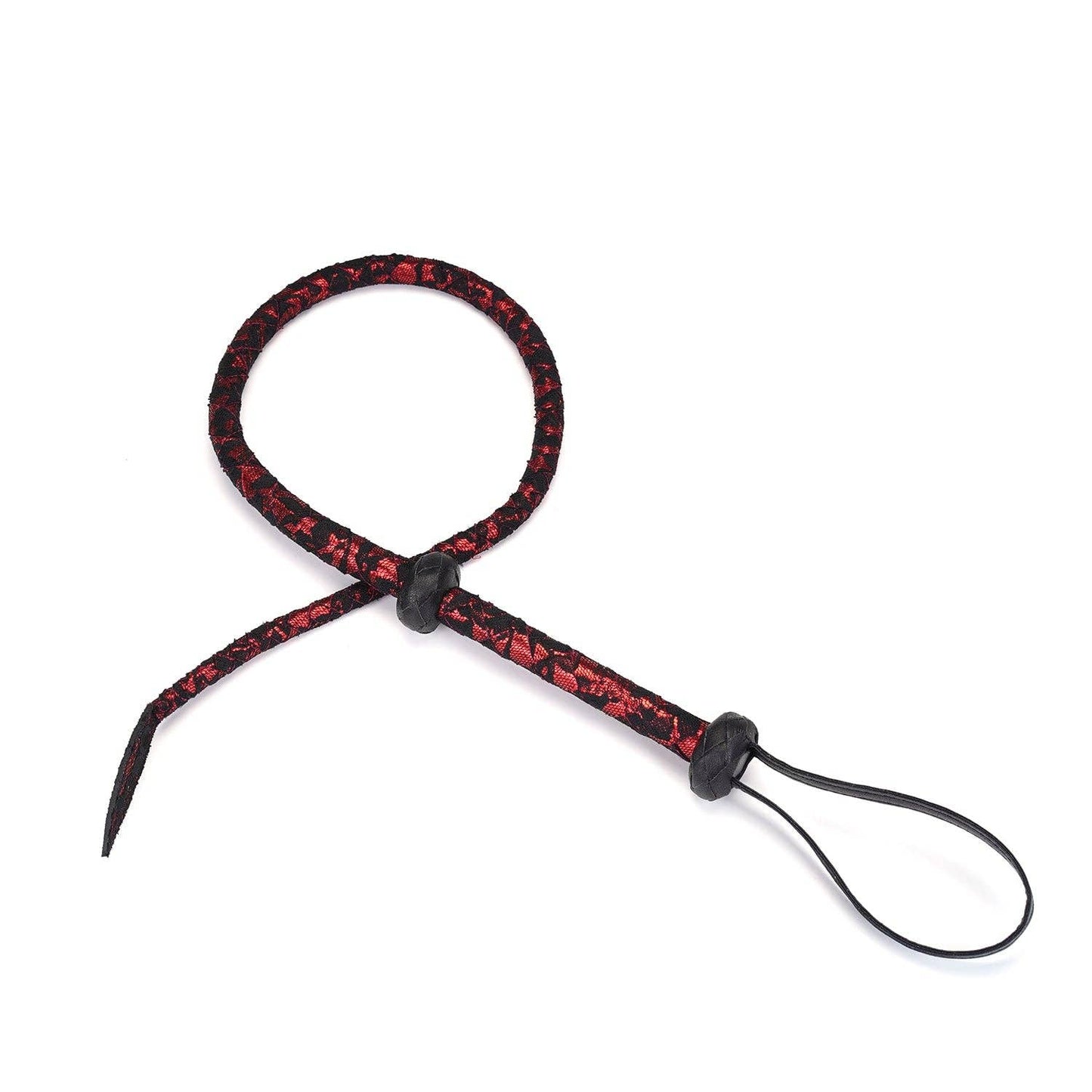 Liebe Seele- Victorian Garden Lace and PU Bull Whip, Vegan-friendly by Liebe Seele