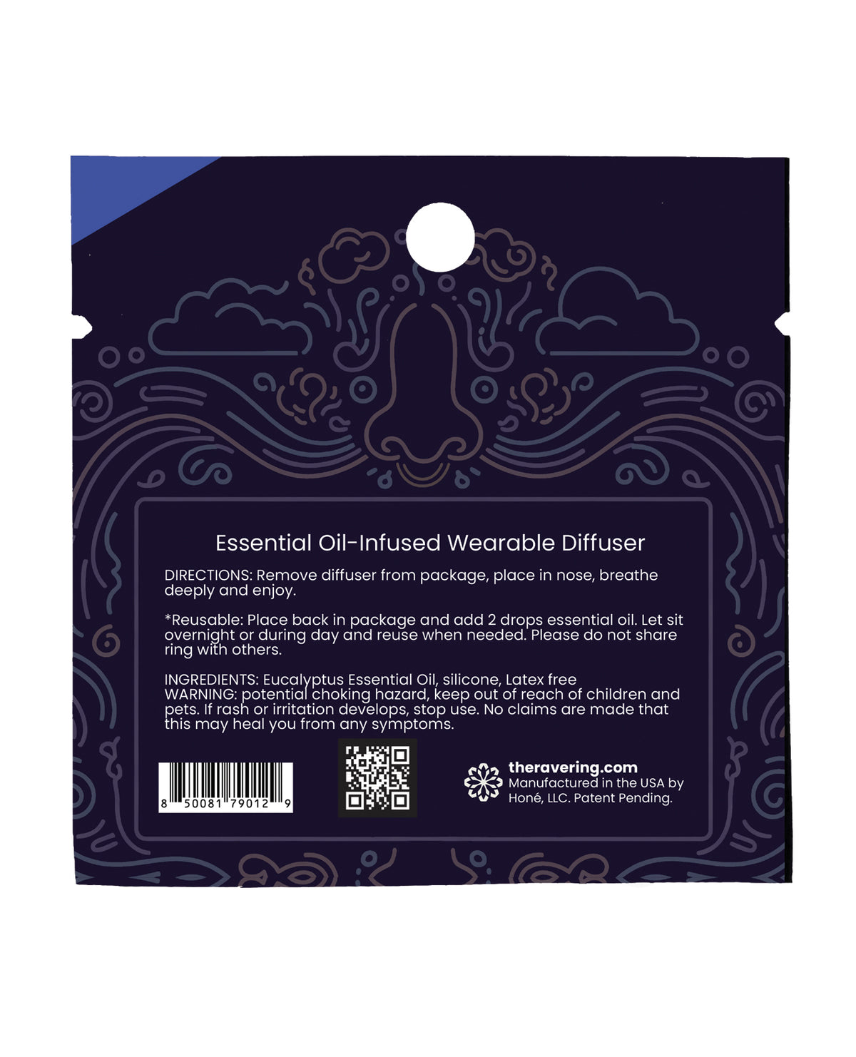Rave Ring Vapor Single Sachet - Eucalyptus Scent - Blue by Rave Ring