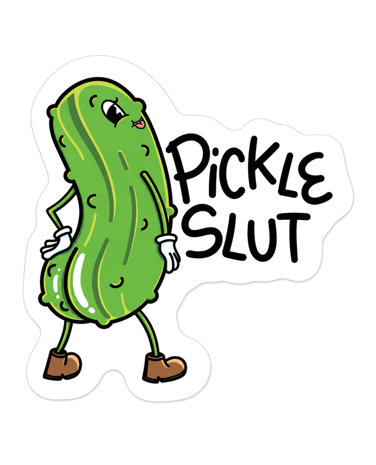 Pickle Slut Funny Vinyl Sticker by Sleazy Greetings