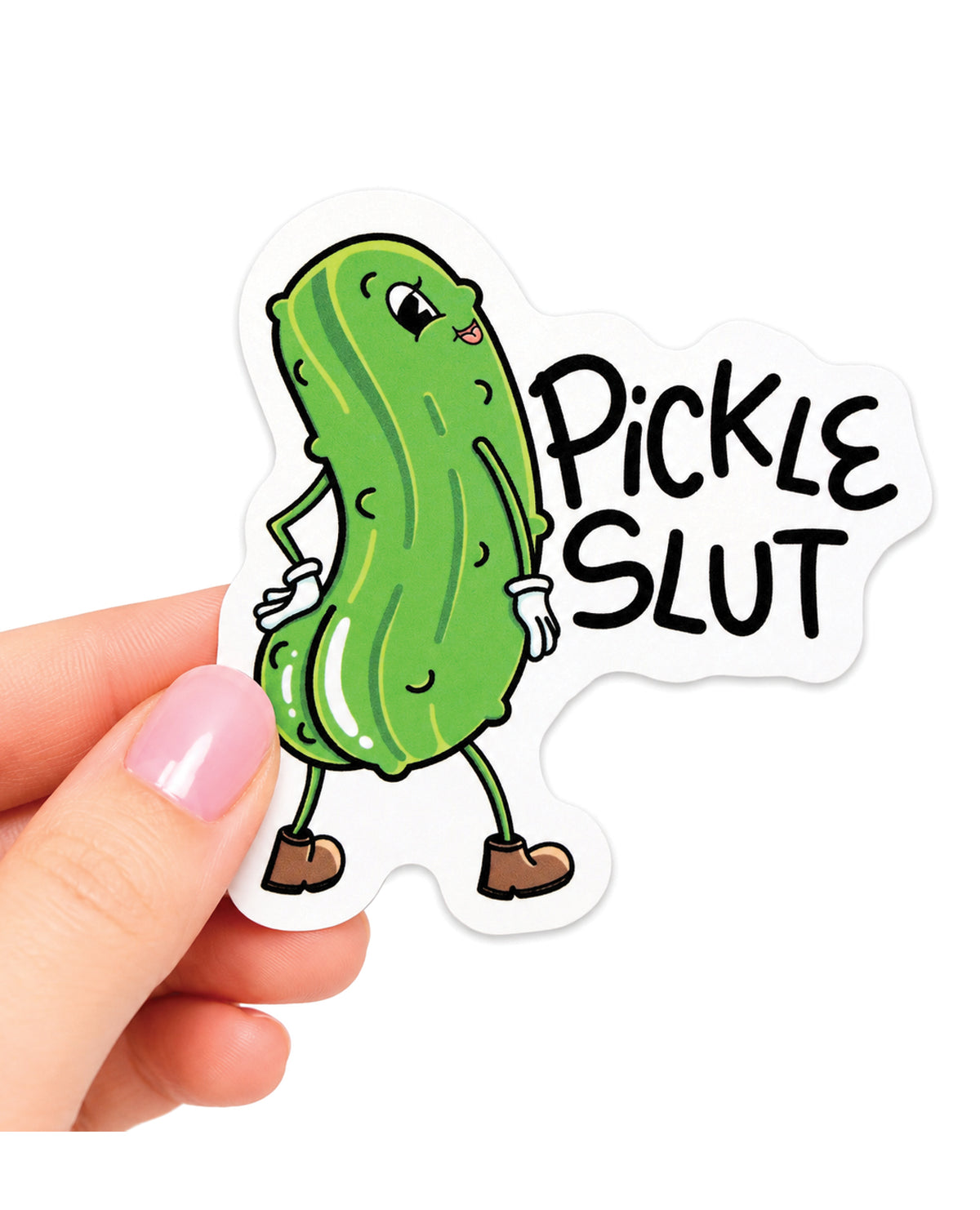 Pickle Slut Funny Vinyl Sticker by Sleazy Greetings