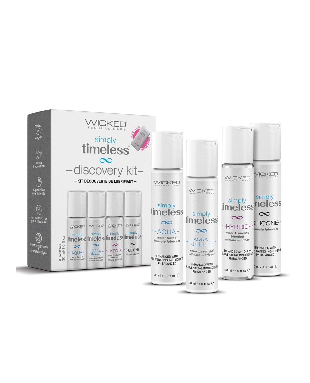 Wicked Sensual Care Simply Timeless Discovery Kit - 1 oz Bottles by Wicked Sensual Care