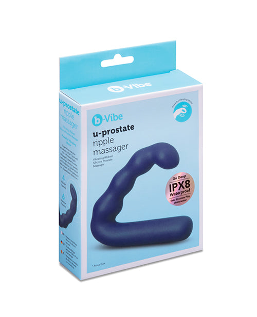 b-Vibe U-Prostate Ripple Massager - Navy Blue by b-vibe