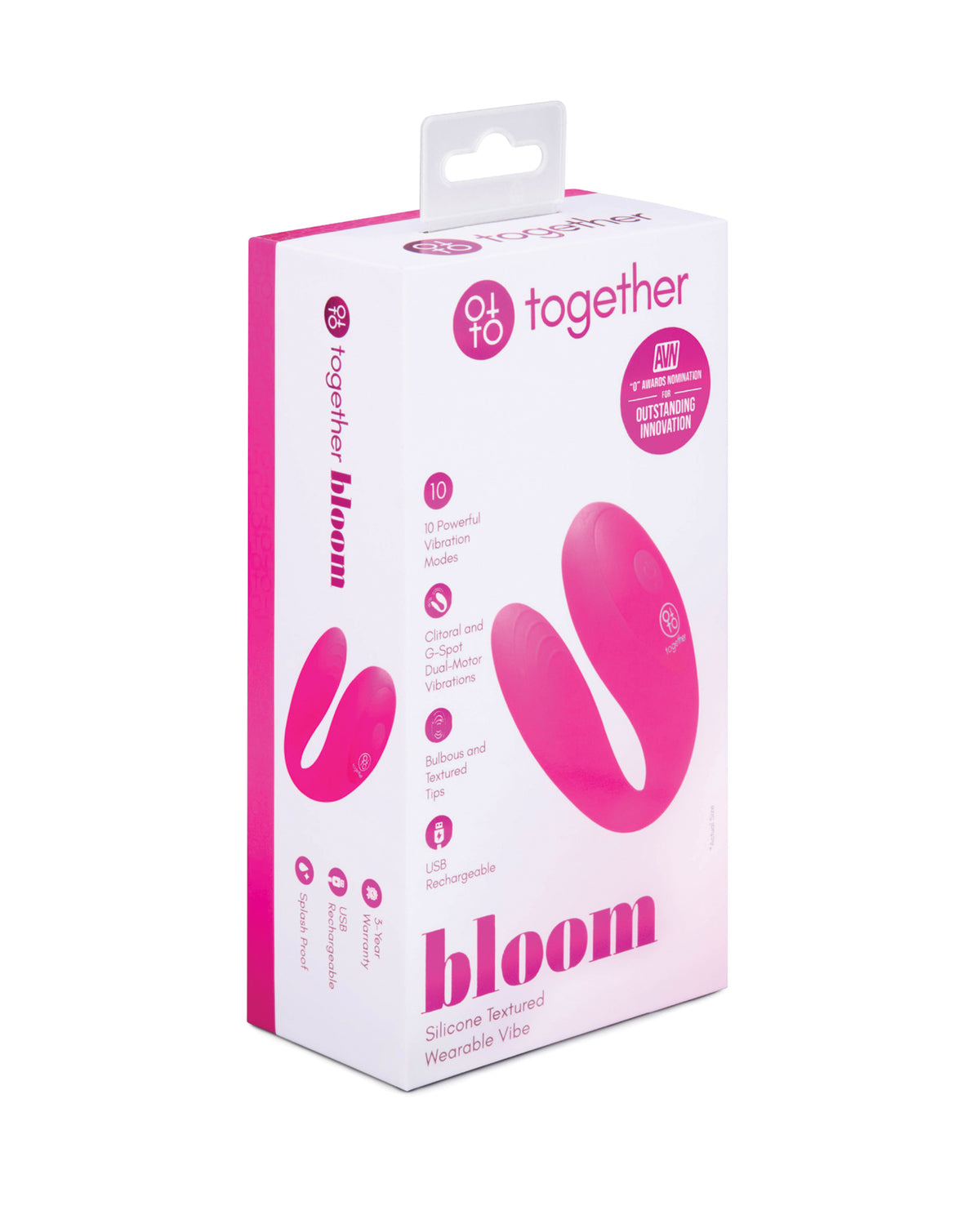 Together Bloom Wearable Vibrator - Hot Pink by Together