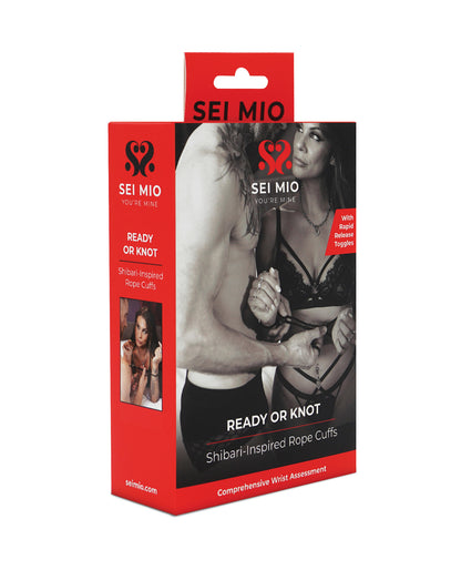 Sei Mio Knot on Call Pre-tied Rope Wrist Cuffs by Sei Mio