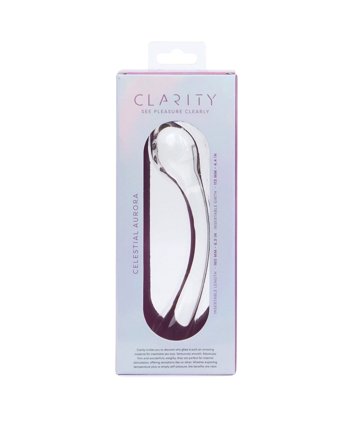 Clarity Glass Dildo - Aurora by Clarity