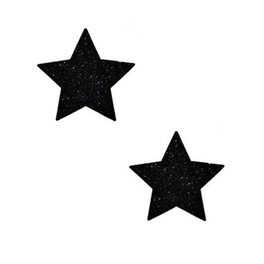 Neva Nude Pasty Starry Night Glitter Malice Black Set of 6 by Neva Nude LLC