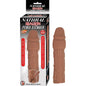 Natural Realskin Penis Xtender With Removable Bullet Waterproof Brown by Nasstoys