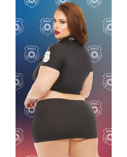 Dreams by Baci Lingerie Badge of Desire 4-pc Set - Black QN by Dreams by Baci Lingerie