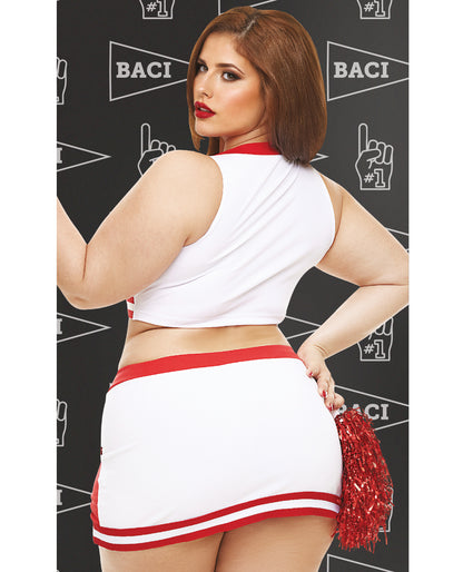 Dreams by Baci Lingerie Gameday Hottie 4-pc Set - White/Red QN by Dreams by Baci Lingerie
