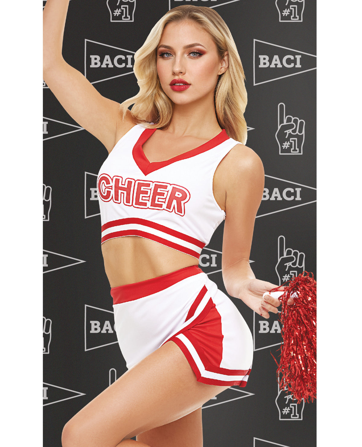 Dreams by Baci Lingerie Gameday Hottie 4-pc Set - White/Red O/S by Dreams by Baci Lingerie