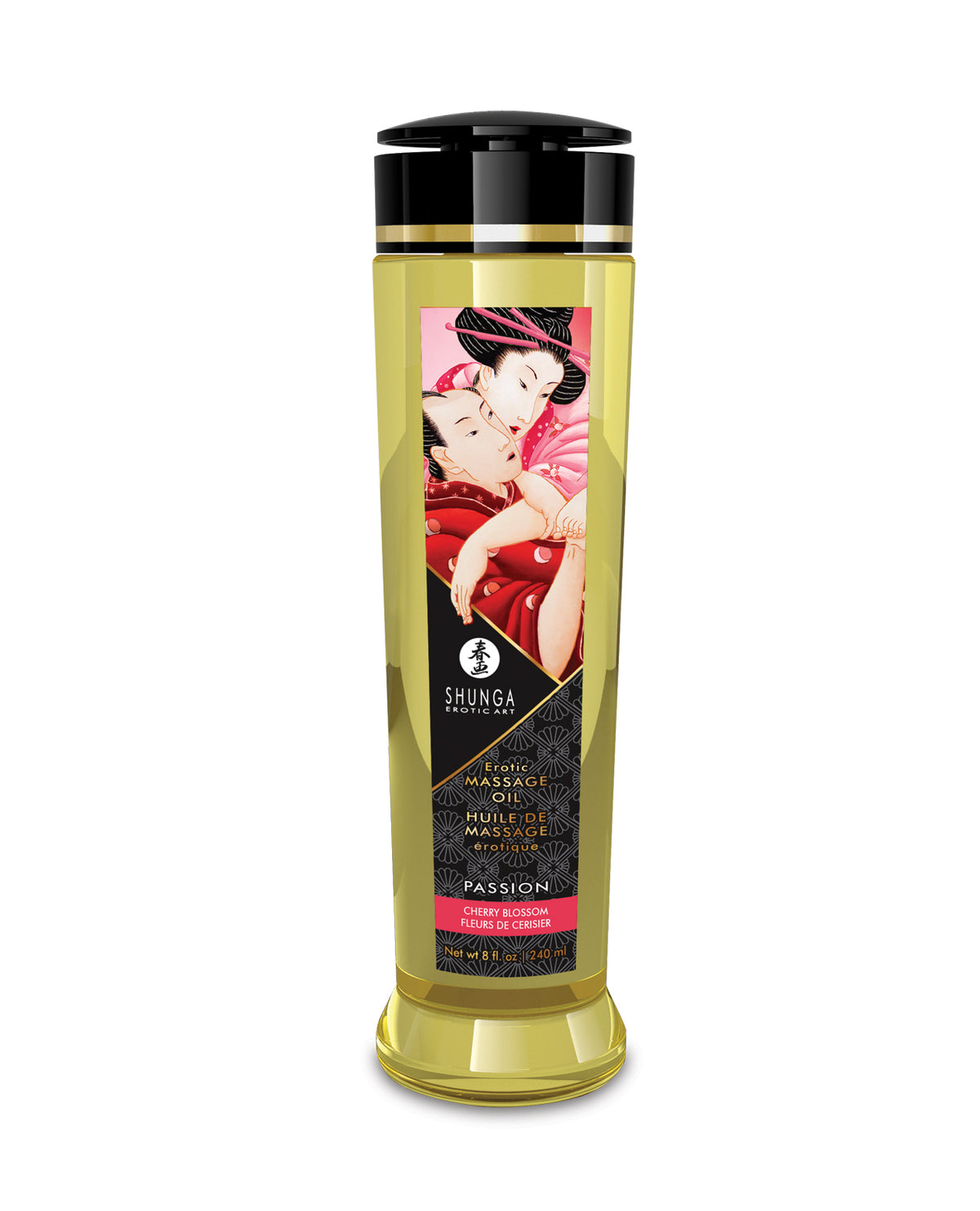 Shunga 1204 Massage Oil, 8 oz, Cherry Blossom by Shunga