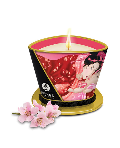 Shunga Massage Candle 4504, 5.7 oz Cherry Blossom by Shunga