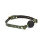 Liebe Seele - Luxury Green Leather Ball Gag with Green Rivets