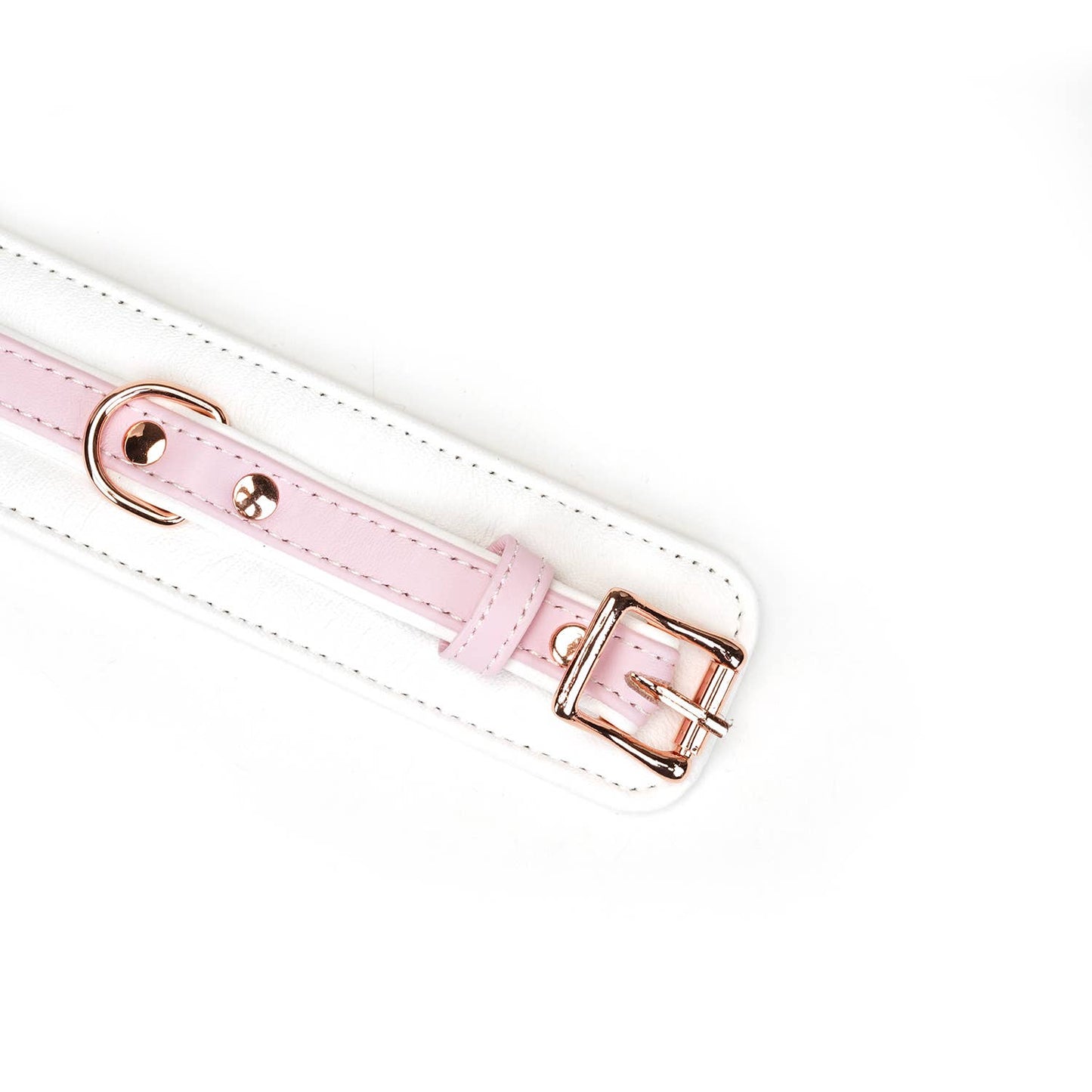 Liebe Seele- White & Pink Fairy Leather Hand Cuffs by Liebe Seele