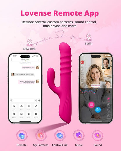 Lovense Velvo Rotating Beaded G-Spot & Clit Rabbit Vibrator by Lovense