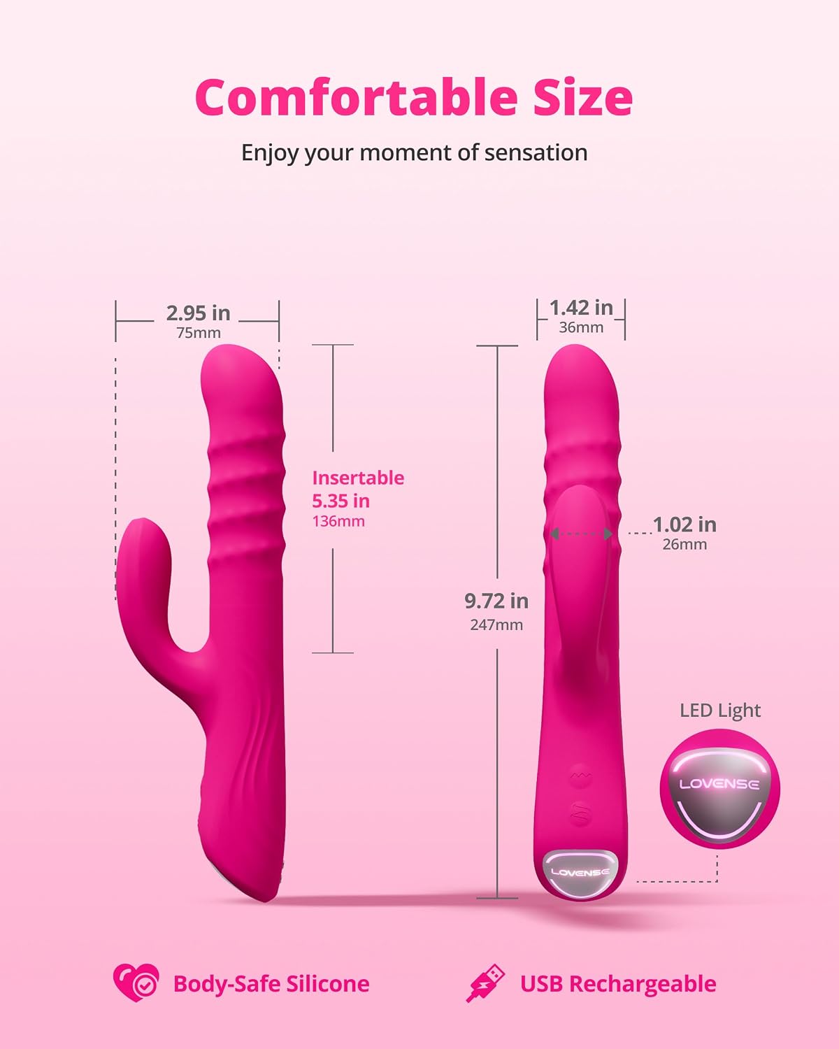 Lovense Velvo Rotating Beaded G-Spot & Clit Rabbit Vibrator by Lovense