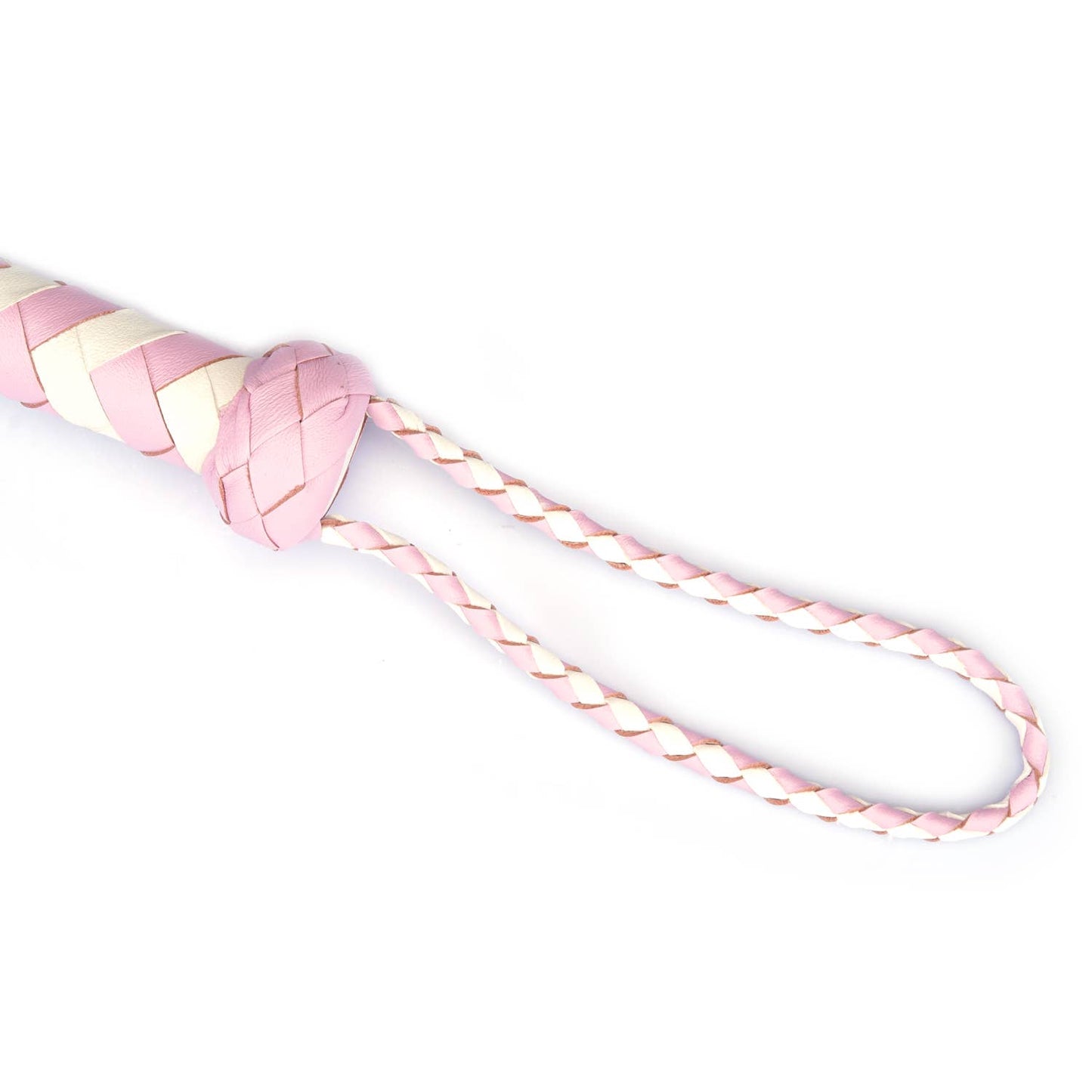 Liebe Seele- White & Pink Fairy Leather Flogger Whip