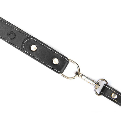 Liebe Seele- Long Leather Paddle - Black