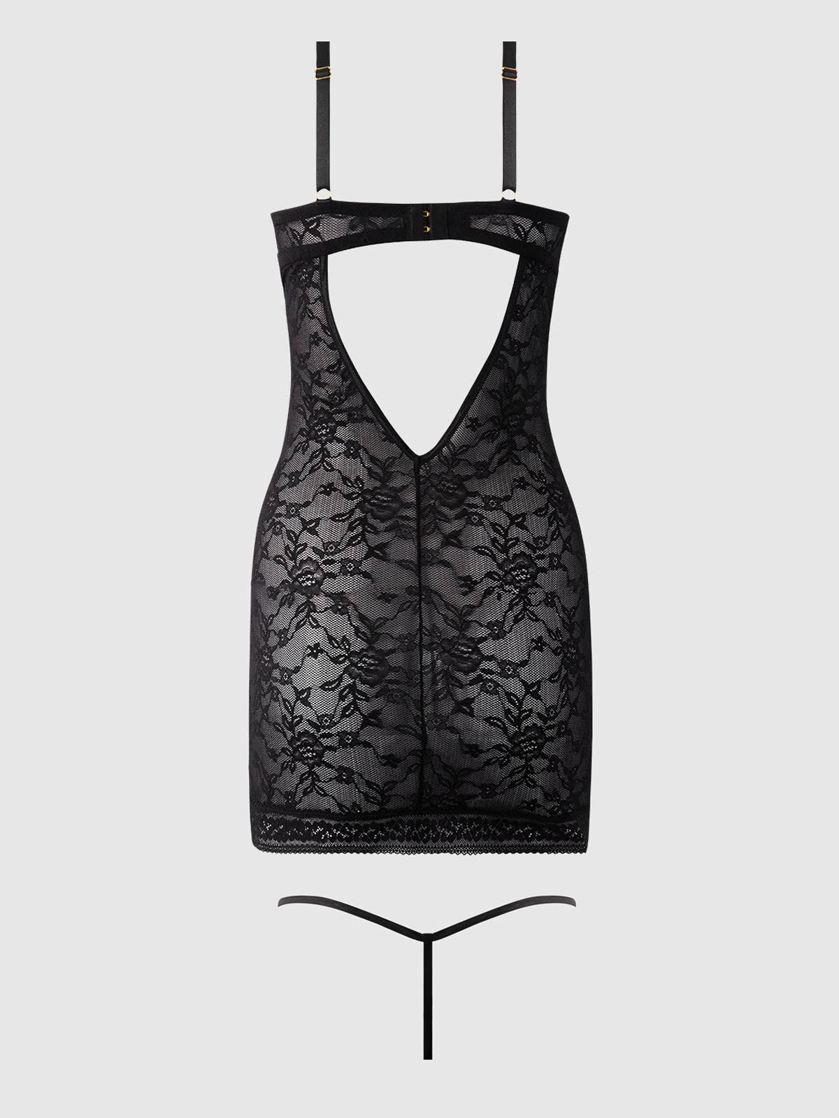 SAVANNAH LACE PUSH UP CHEMISE & G-STRING SET by House of Desire