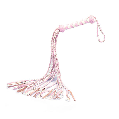 Liebe Seele- White & Pink Fairy Leather Flogger Whip