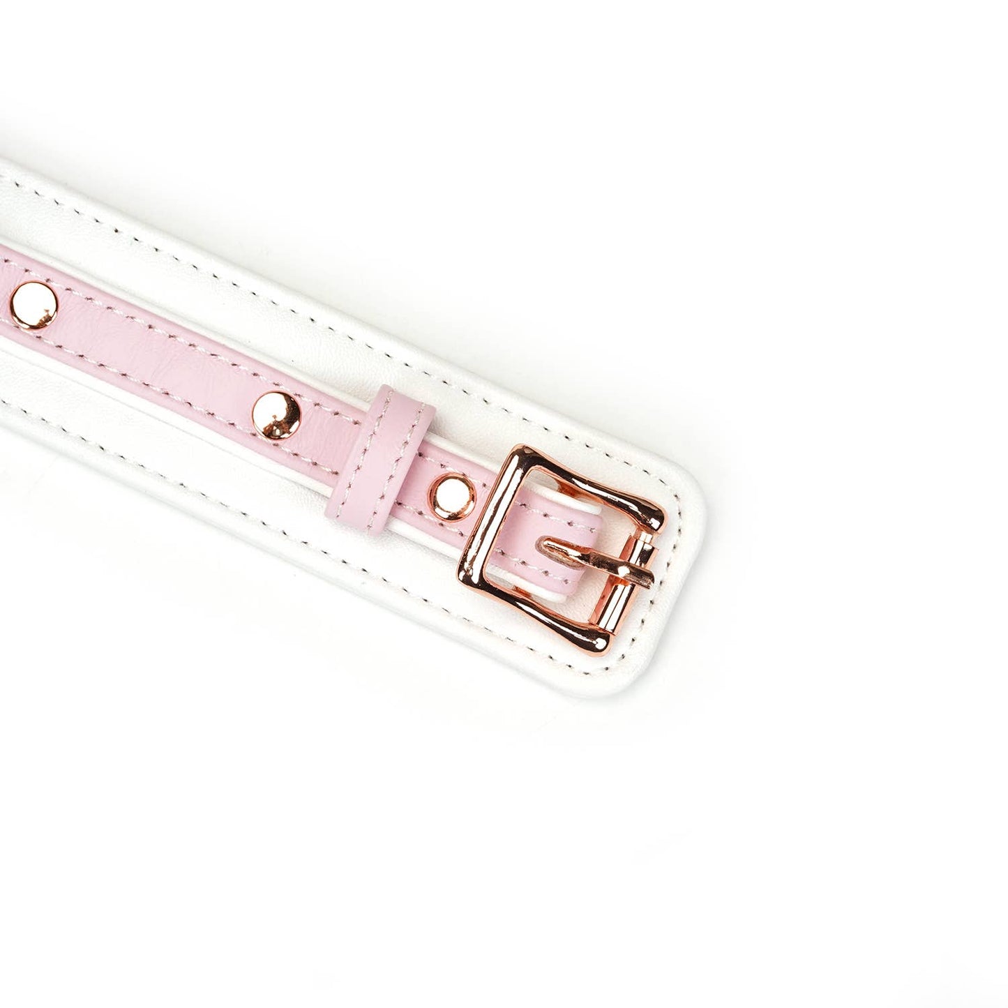 Liebe Seele- White & Pink Fairy Leather Collar with Leash