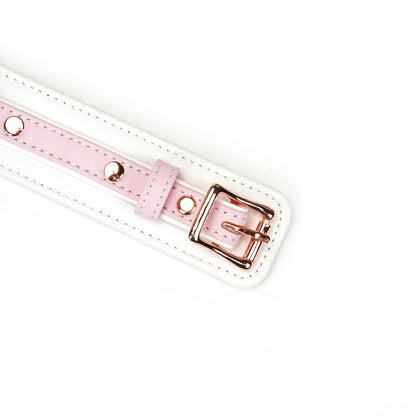 Liebe Seele- White & Pink Fairy Leather Collar with Leash