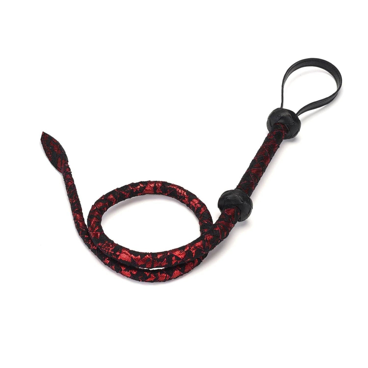 Liebe Seele- Victorian Garden Lace and PU Bull Whip, Vegan-friendly by Liebe Seele