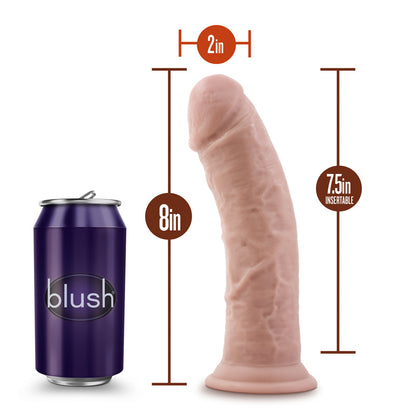 Dr. Skin Plus Thick 8 in. Triple Density Posable Dildo Beige by Blush