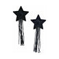 Tassel Pasties: Black Sparkle Star Pastease with Long Fringe Nipple Pasties by Pastease
