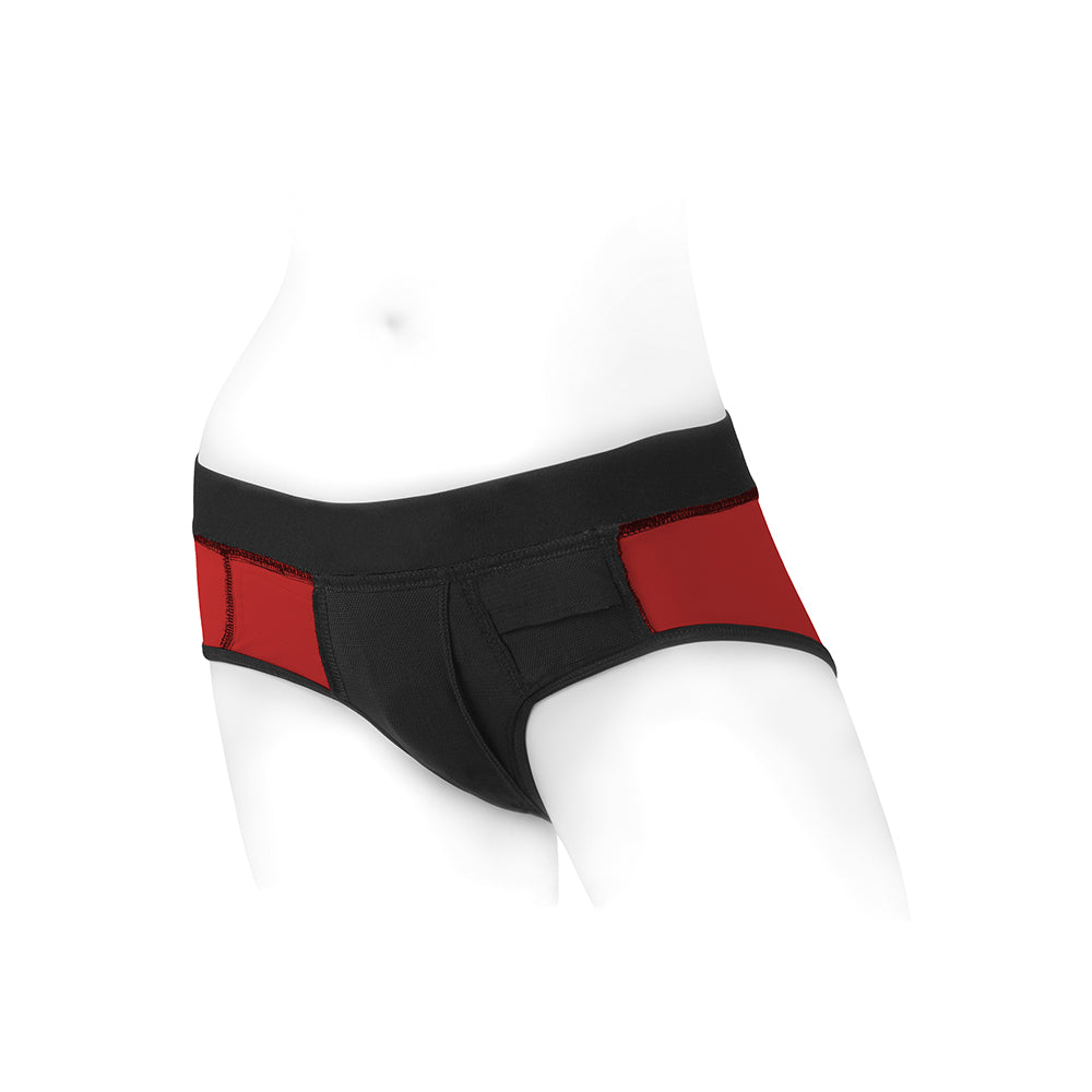 SpareParts Tomboi Nylon Briefs Harness Red/Black Size 4XL by SpareParts Hardware