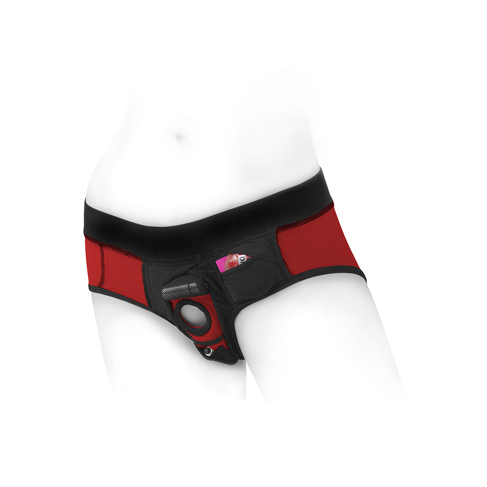 SpareParts Tomboi Nylon Briefs Harness Red/Black Size 4XL by SpareParts Hardware