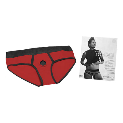SpareParts Tomboi Nylon Briefs Harness Red/Black Size 4XL by SpareParts Hardware