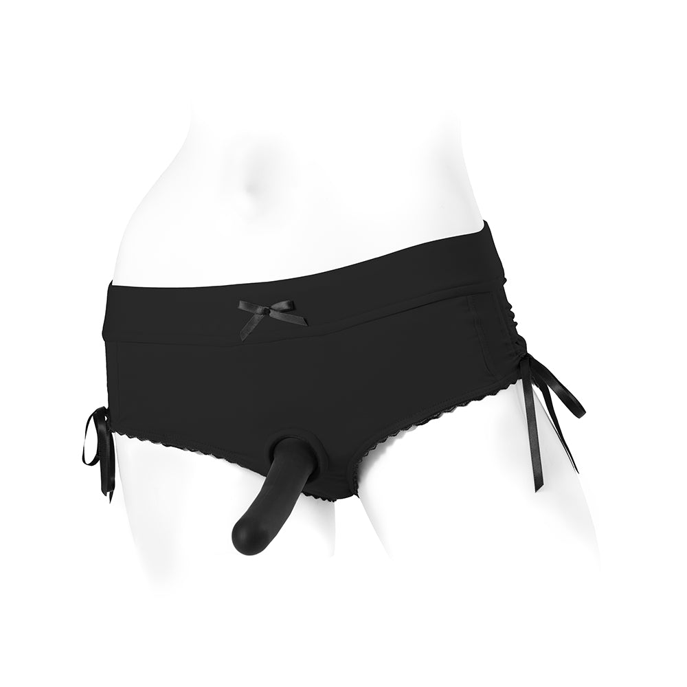 SpareParts Sasha Cinch Booty Short Harness Black Size L by SpareParts Hardware
