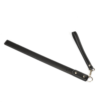 Liebe Seele- Long Leather Paddle - Black