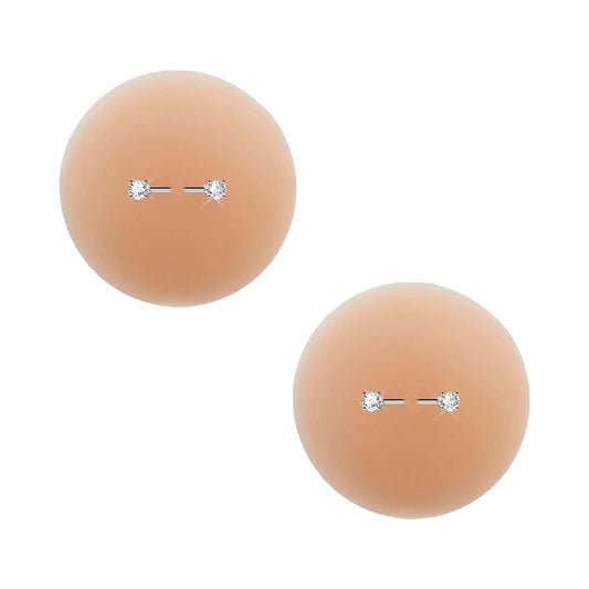 Neva Nude Peek-A-Boo Piercing Bling Reusable Silicone Nipple Pasties by Neva Nude LLC