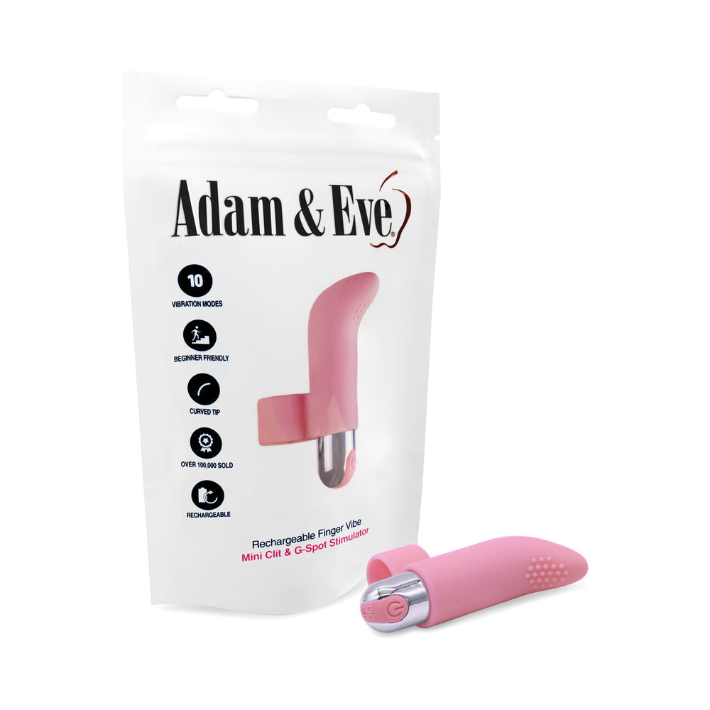 Adam & Eve Silicone Rechargeable Finger Vibe (Bag Packaging) by PHE/Adam and Eve