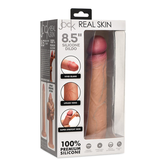JOCK Real Skin 8.5 in. Silicone Dildo Medium by XR llc DBA Curve