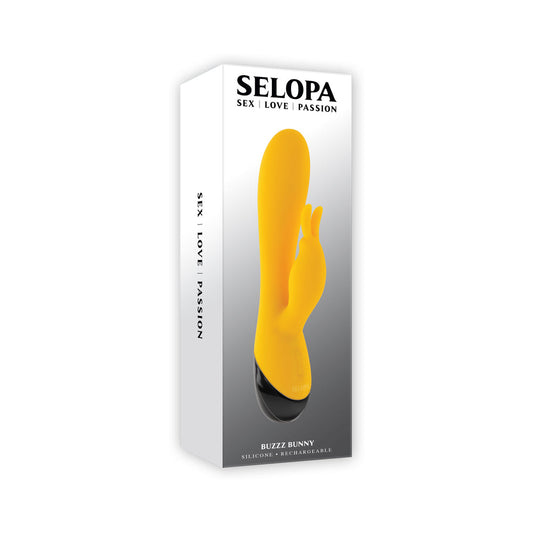 Selopa Buzzz Bunny Rabbit Vibrator - Yellow/Black by Evolved Novelties INC