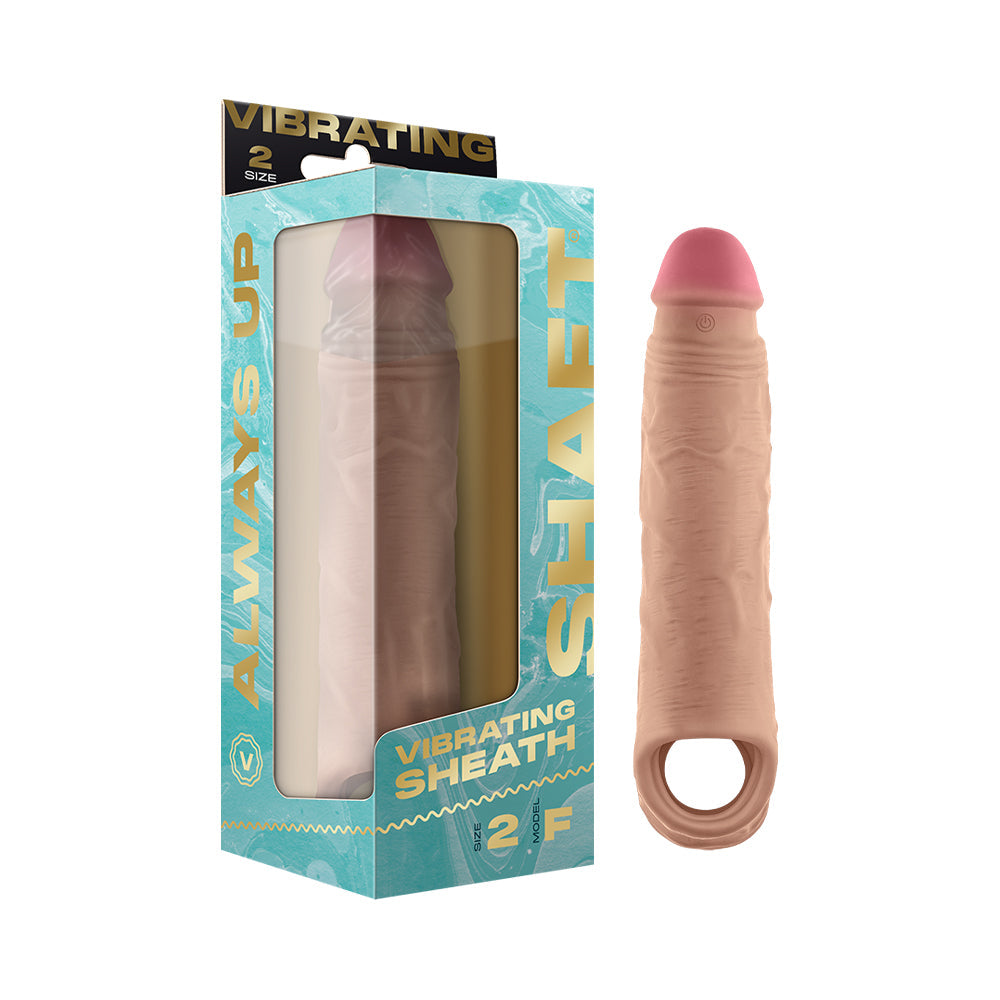 Shaft Flexskin Liquid Silicone 8.8" Vibrating Sheath - Pine by Vvole