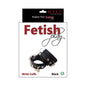 Rouge Fetish Play Vegan Wrist Cuffs Black by Rouge Group LTD.