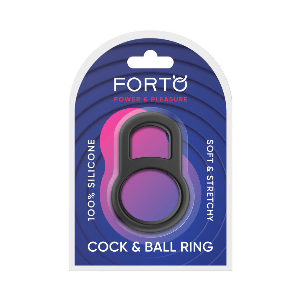 Forto F-41: Lock Cock & Ball Ring Black by Vvole